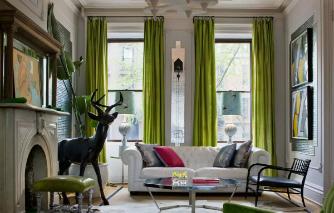 Light green curtains for living room