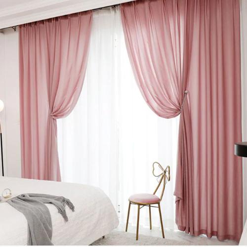 Pink Sheer Curtains for Bedroom