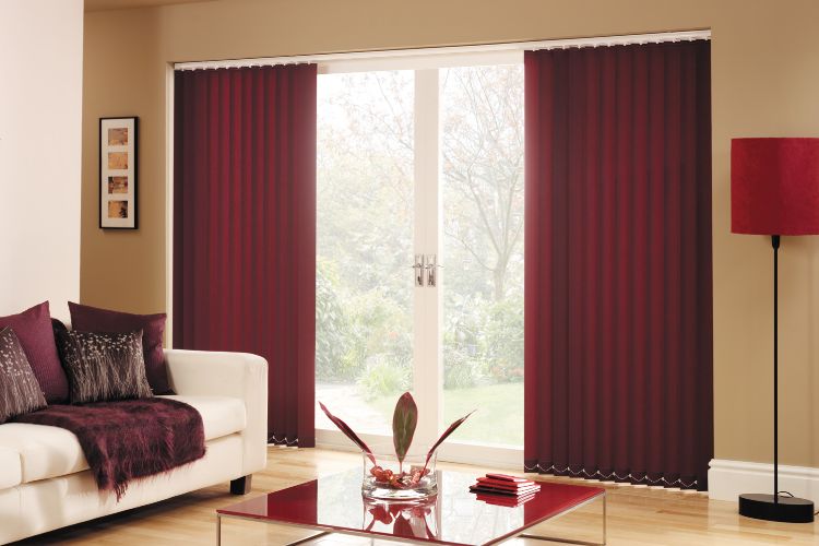 Luxury Vertical Blinds for Sliding Glass Doors or Large Windows
