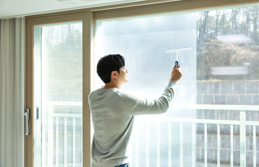 Cover Windows With Bubble Wrap