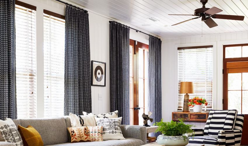 How Patterned Drapery Makes For A Lively Window Curtain Idea