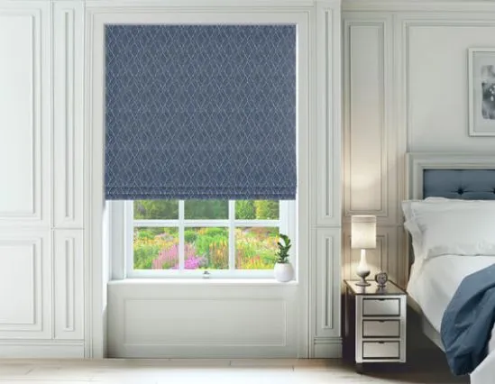 Interior-friendly Roman blinds with soft fabrics