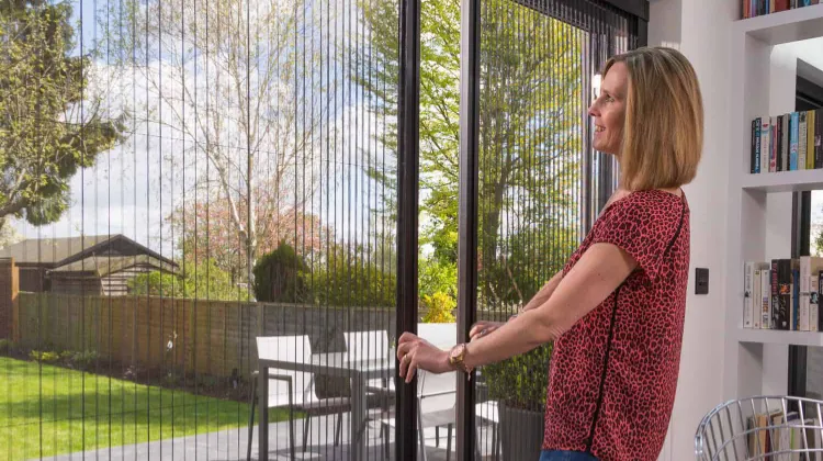 Sliding door fly screen covers