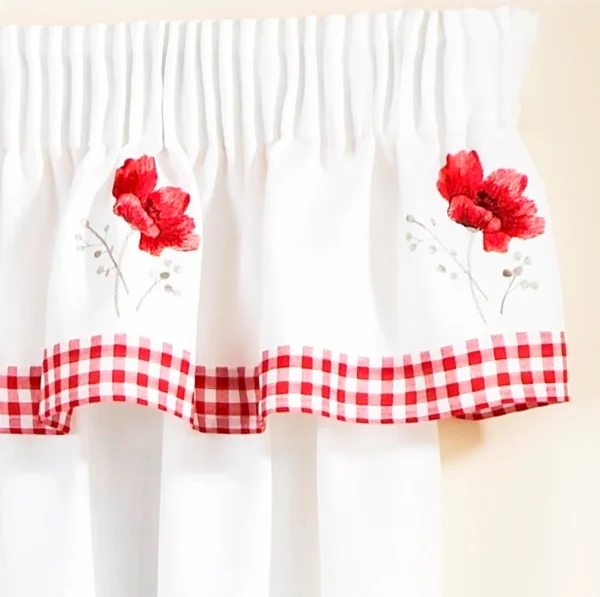 Anakie Poppy Kitchen Curtains & Pelmet Set (5 Pieces) - Image 3