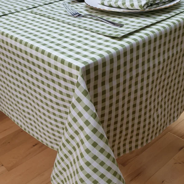 Classic Gingham Check Curtain Set – Pair - Image 3