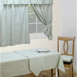 Classic Gingham Check Curtain Set – Pair