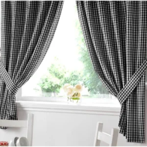 Classic Gingham Kitchen Curtains – Set of 2