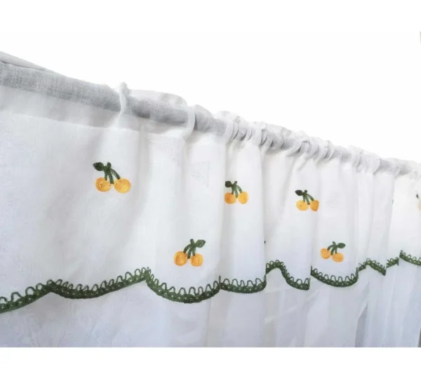 Classic Scalloped Trim Kitchen Curtain 122cm - Image 2