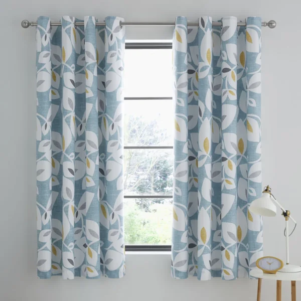 Leafy Whisper Room Darkening Curtains (Set of 2)
