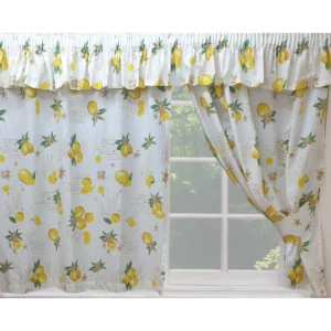 Lemons Whitlock Window Curtain Pair with Tiebacks