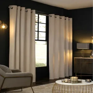 Natural Oatmeal Matte Lined Curtains