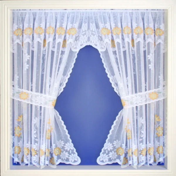 Sheer Curtain Pair – Soft Polyester, Perfect for Kitchens