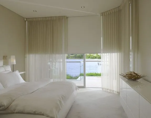 Floor-to-ceiling sheer curtains