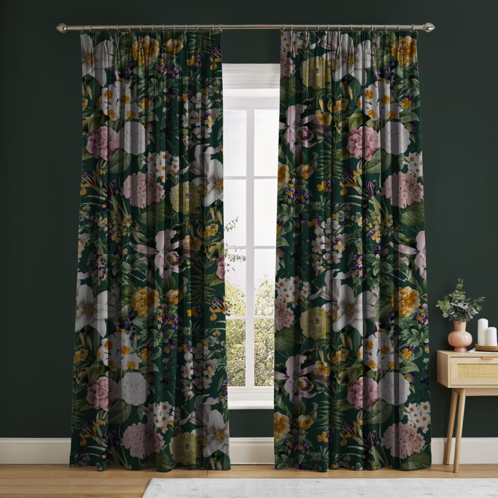 Glasshouse Flora Emerald Curtains