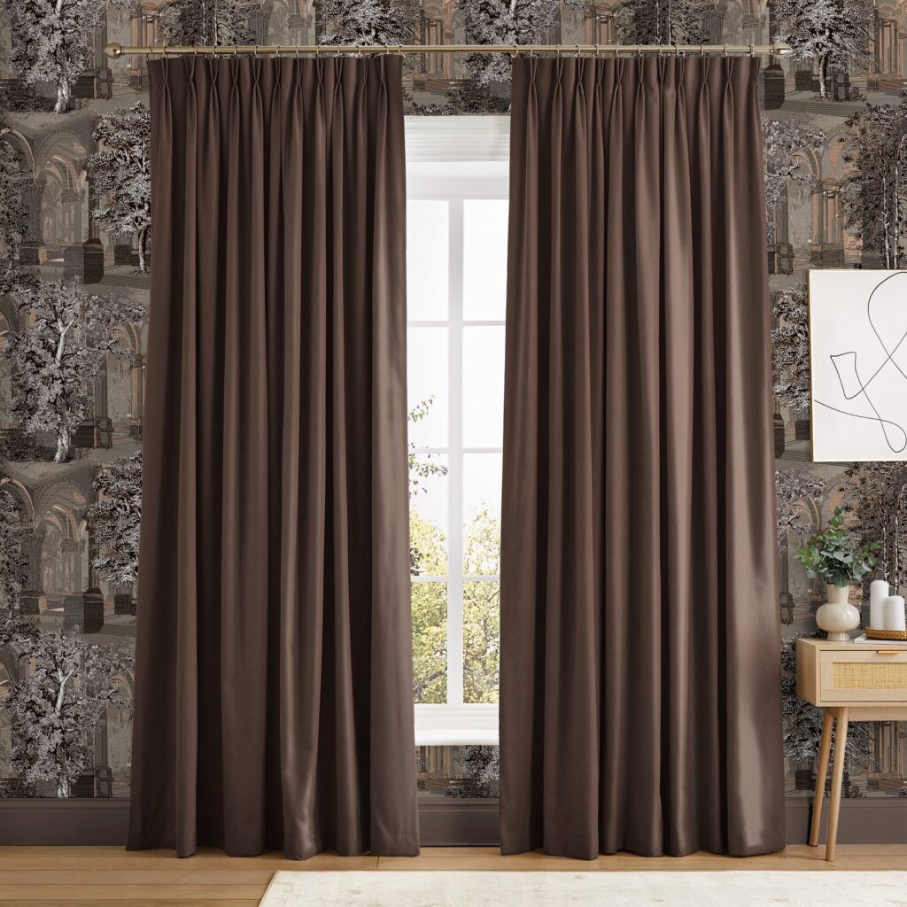 Opulence Cocoa Noir Curtain