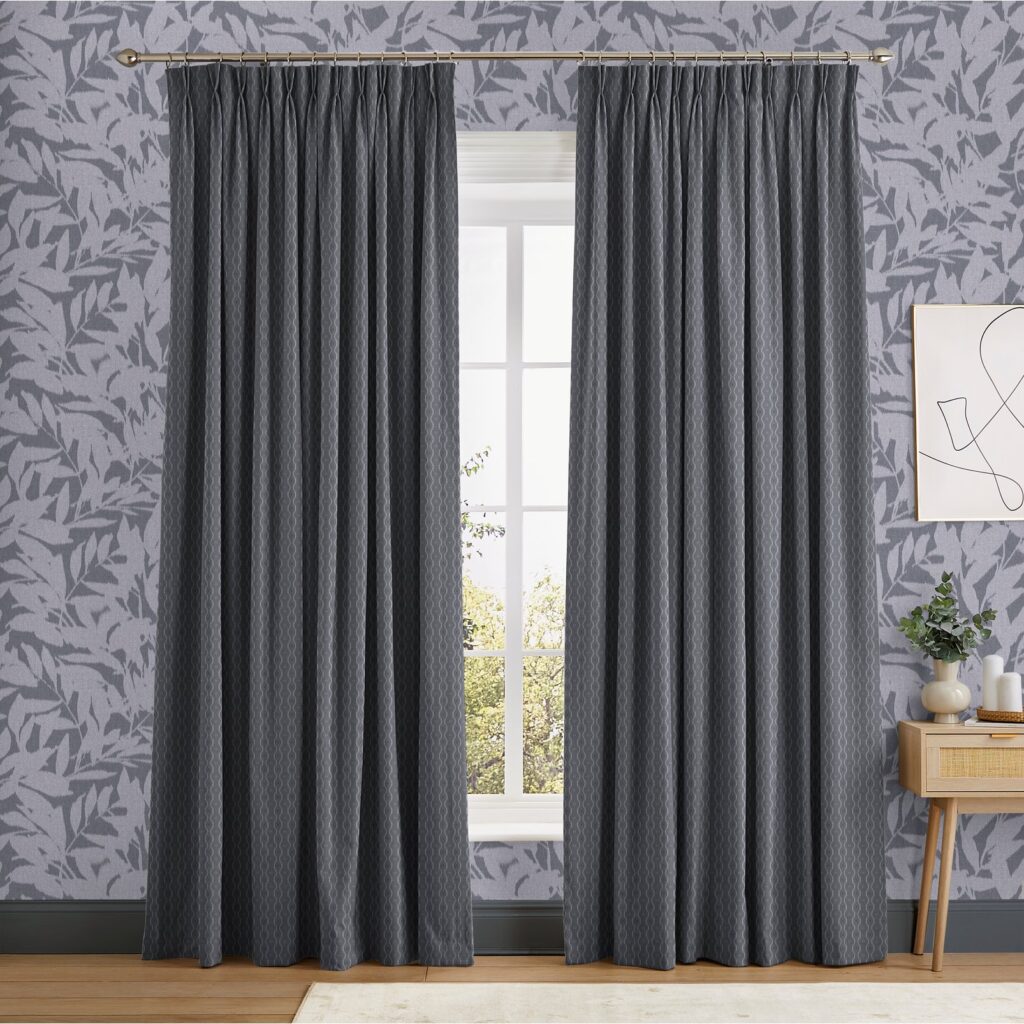 Rustic Ikat Denim Curtains
