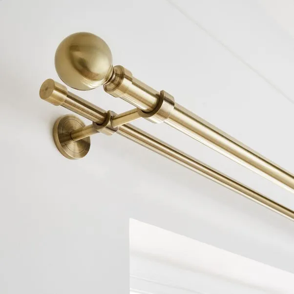 Ashton Double Layer Extendable Metal Curtain Rods