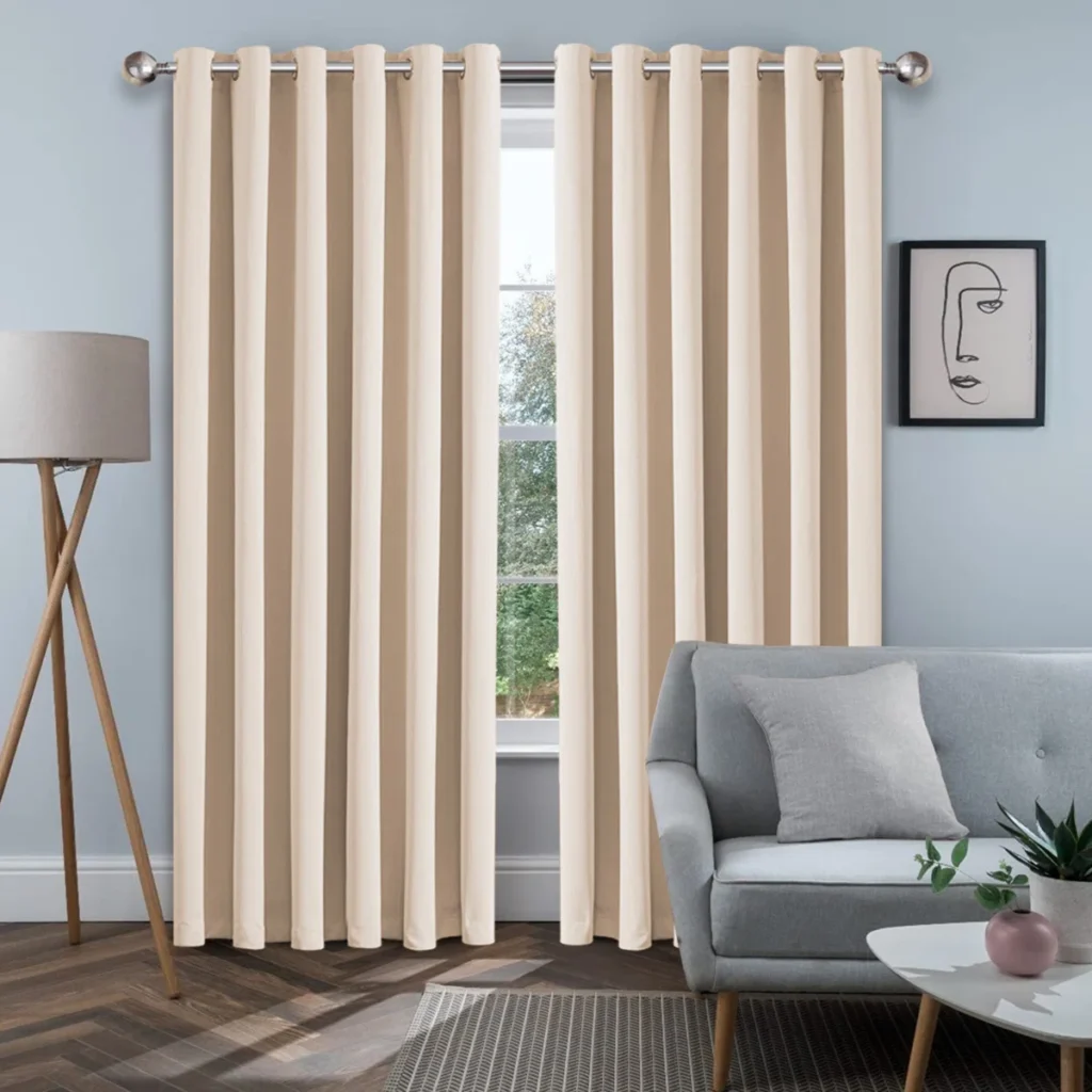 Blackout Eyelet Synthetic Room Curtains