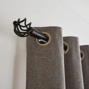 Caged Ball Extendable Metal Eyelet Curtain Rods