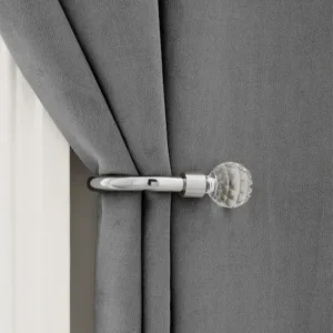 Chrome Set of 2 Isabel Curtain Holdbacks