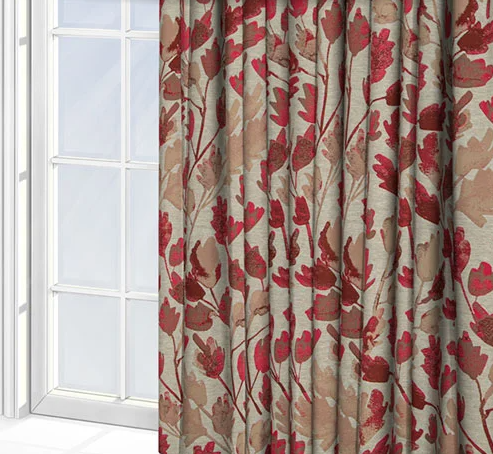 Jacintha Rosso Curtain