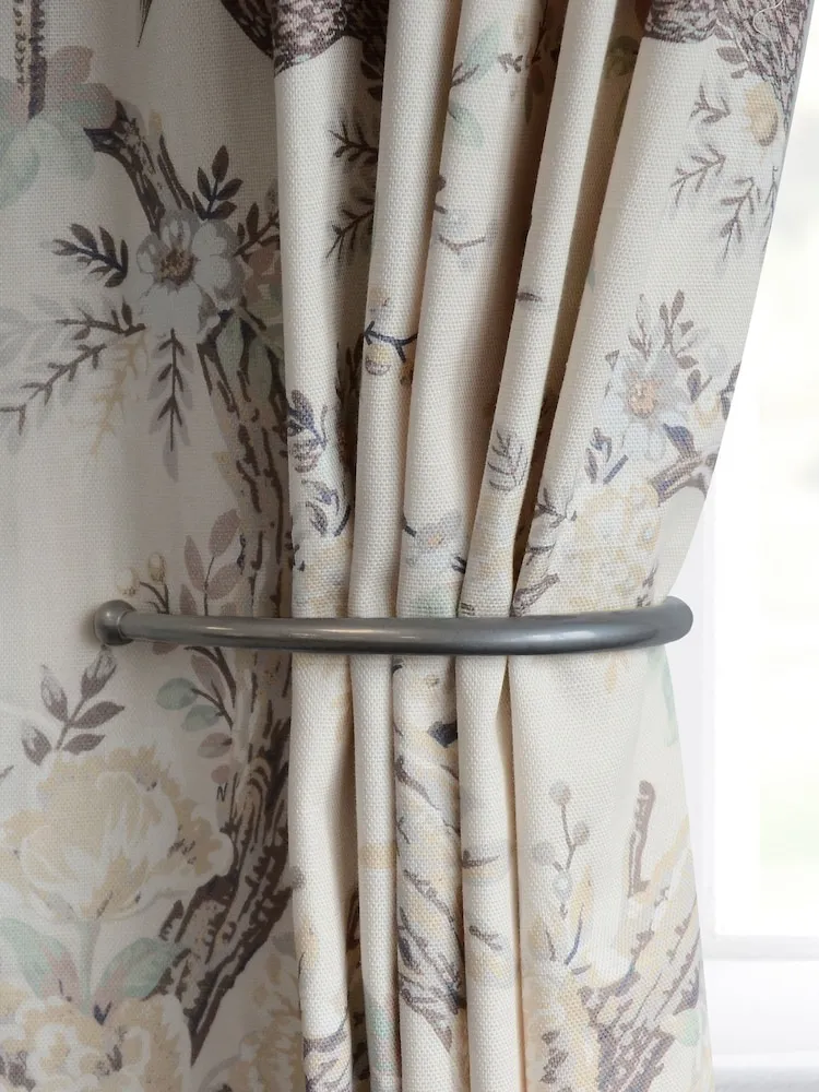Laura Ashley Grey Set of 2 Ball End Curtain Holdbacks