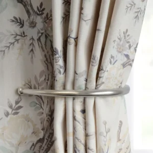 Laura Ashley Matt Nickel Set of 2 Ball End Curtain Holdbacks