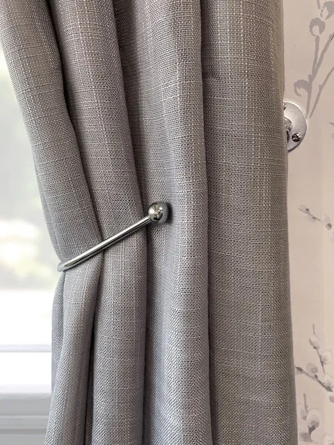 Laura Ashley Silver Set of 2 Swing Curtain Holdbacks