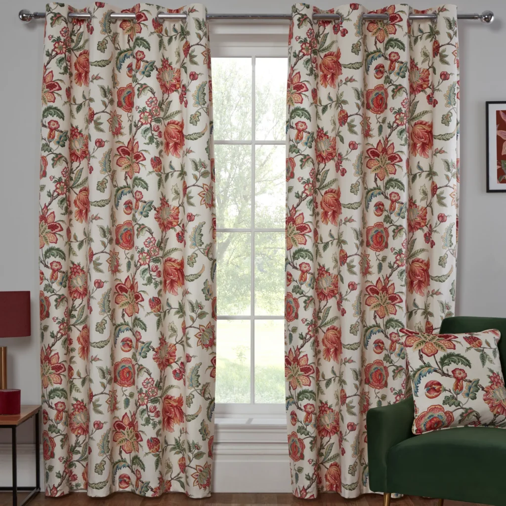 Sundour Linden Ready Made Eyelet Curtains Multi