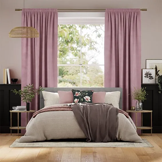 Velvet Dusky Rose Curtains