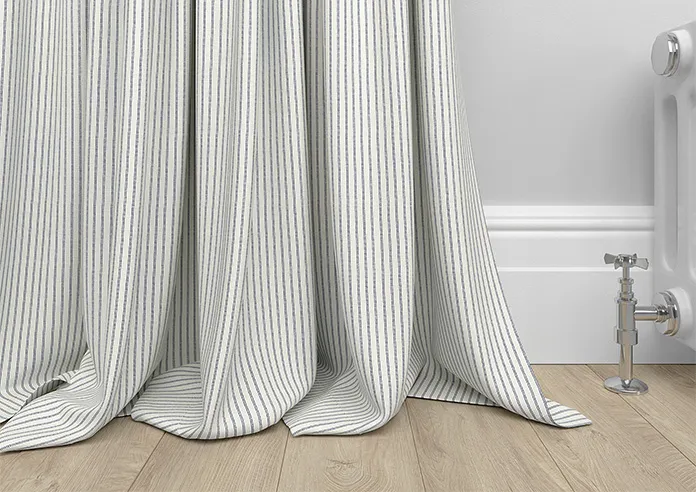 Laura Ashley Candy Stripe, French Navy Curtains