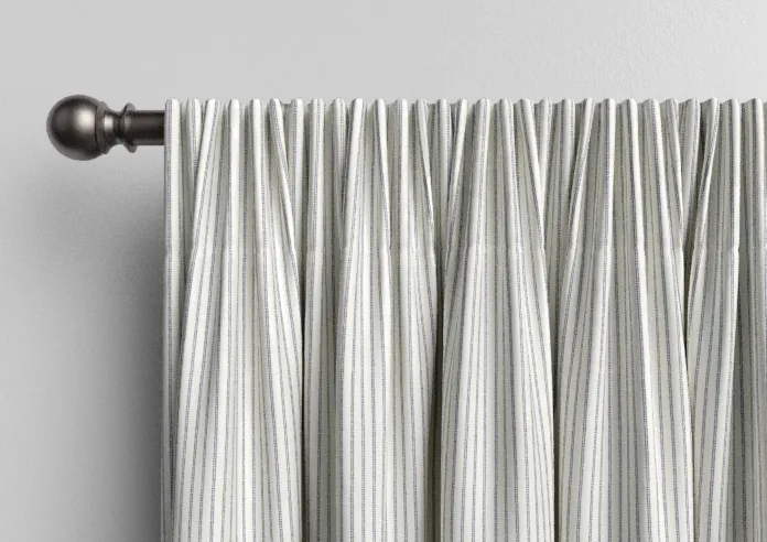 Laura Ashley Candy Stripe, French Navy Curtains