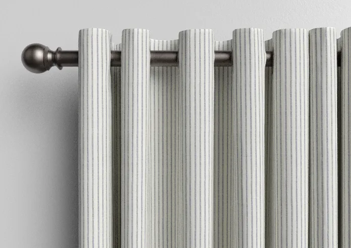 Laura Ashley Candy Stripe, French Navy Curtains