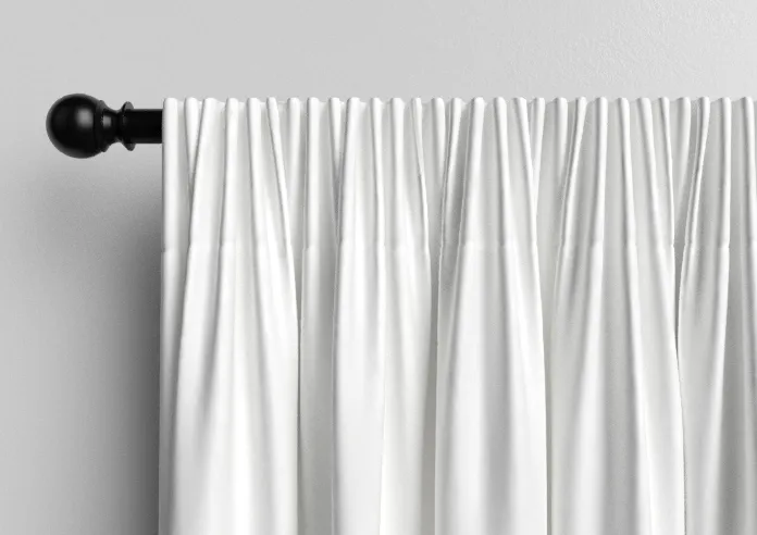 Shima Faux Silk White Curtains