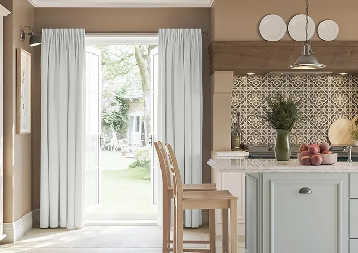 Melrose Blackout Soft White Curtains