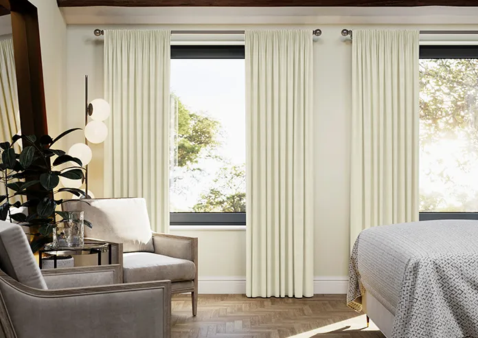 Shima Faux Silk Oyster Curtains