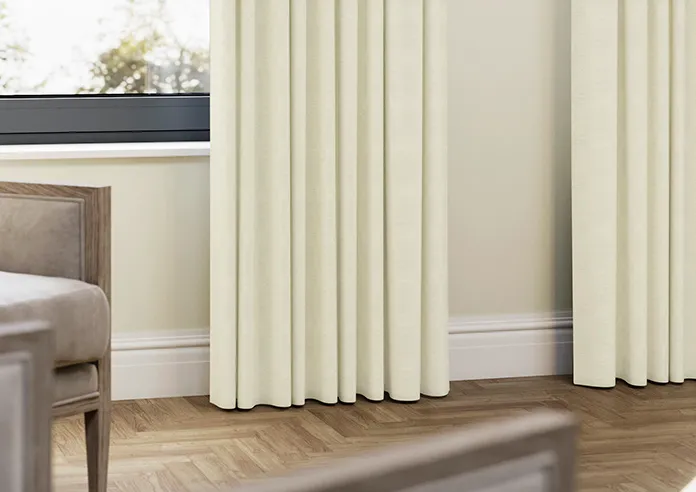 Shima Faux Silk Oyster Curtains