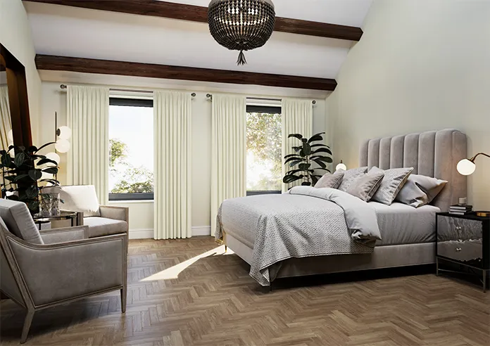 Shima Faux Silk Oyster Curtains