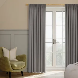 Shima Faux Silk, Platinum Curtains