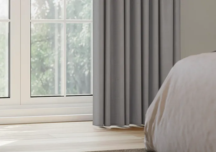 Shima Faux Silk, Platinum Curtains