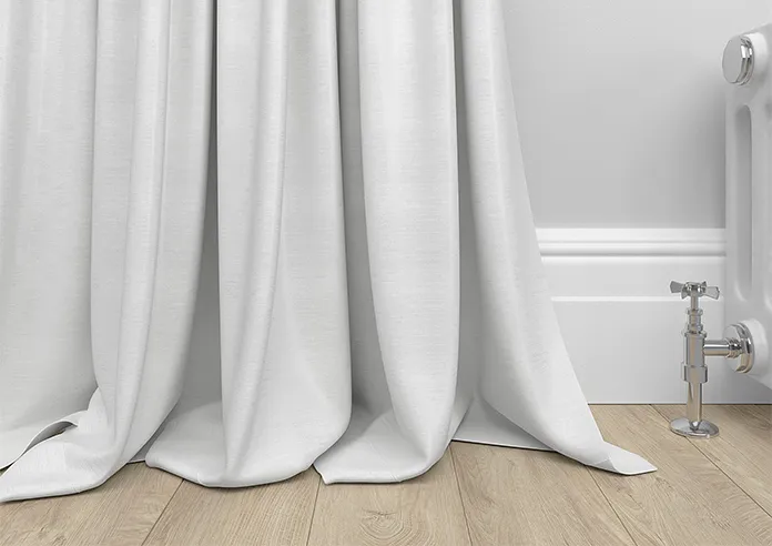 Shima Faux Silk White Curtains