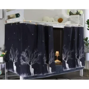 Students Dormitory Room Bunk Bed Curtain – Navy