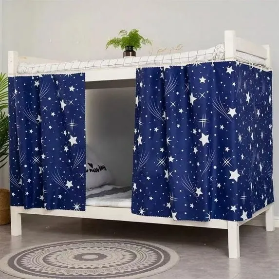 Zhangying 2 Panels, Stars Galaxy Student Kids Bunk Bed Curtain